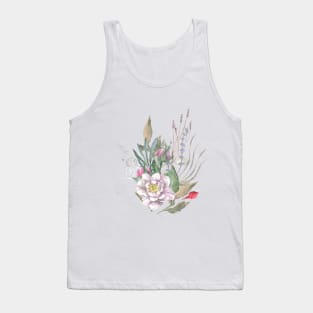 Vintage Floral Pattern Cottage Core Aesthetic Tank Top